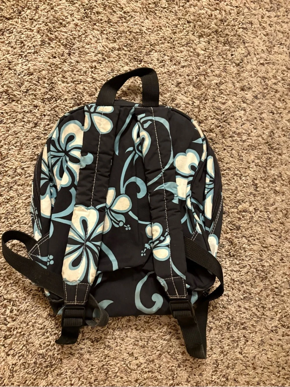 Vintage Quiksilver Floral Mini Backpack Y2K Hawaiian Surf Bag Fair Condition